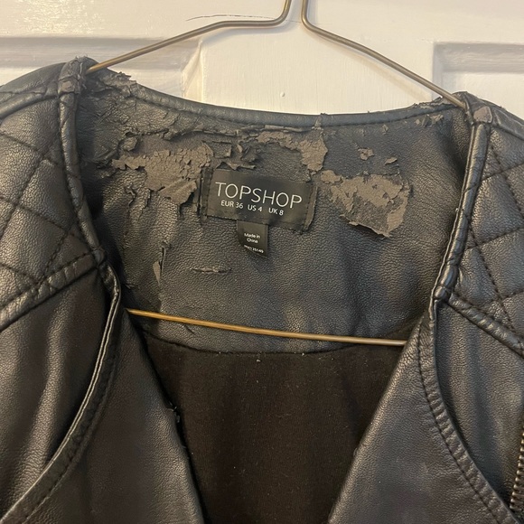 Faux leather TOPSHOP jacket - Picture 3 of 5